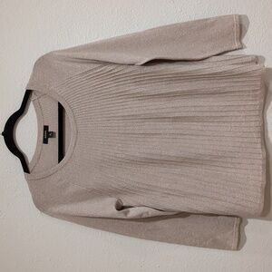 Alfani Metallic Gold Pleated Top Size PM